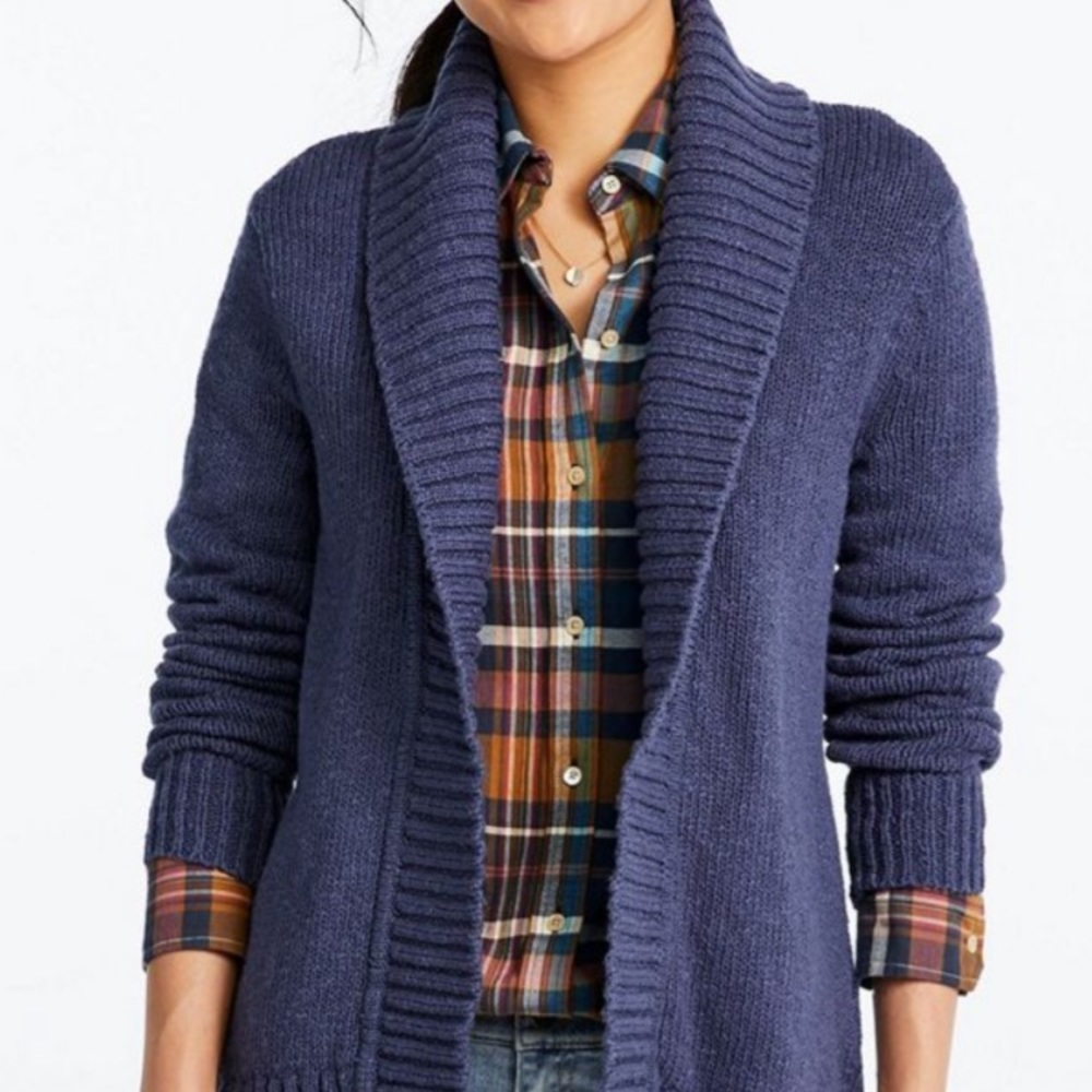 LL Bean cream cardigan